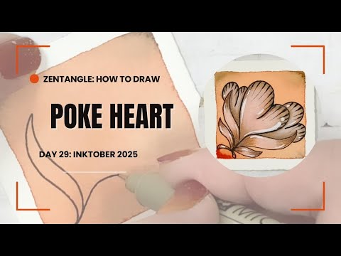 Видео: Зентангл: пошаговое руководство по рисованию сердца в форме покемона / Inktober 2025, день 29