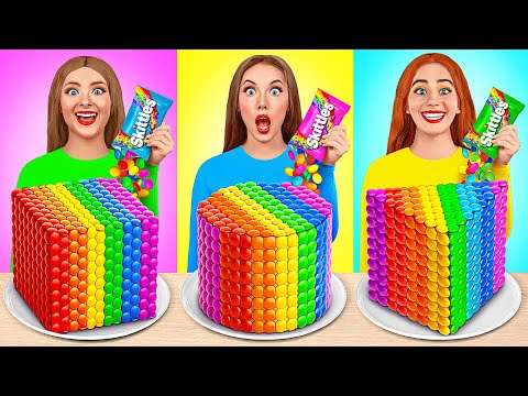 Видео: Геометрический Челлендж с Едой | Смешные Моменты с Jelly DO Challenge