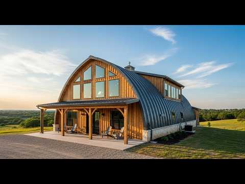 Видео: Обзор дома Barndominium Quonset Hut – уникальные идеи дизайна металлических домов