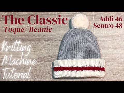Видео: Классический токе на кругловязальной машине | Полное руководство | Addi 46 | Sentro 48