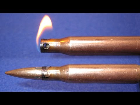 Видео: Зажигалка 7,62мм из 2х гильз