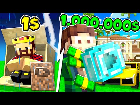 Видео: ЮТУБЕР ЗА 1$ Vs ЮТУБЕР ЗА 1.000.000$ В МАЙНКРАФТ
