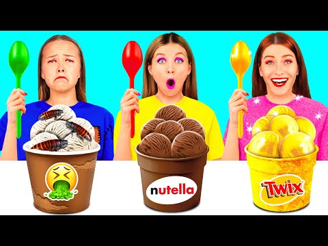 Видео: Бедная vs Богатая vs Ультра Богатая еда Челлендж | Смешные Челленджи от TeamTeen Challenge