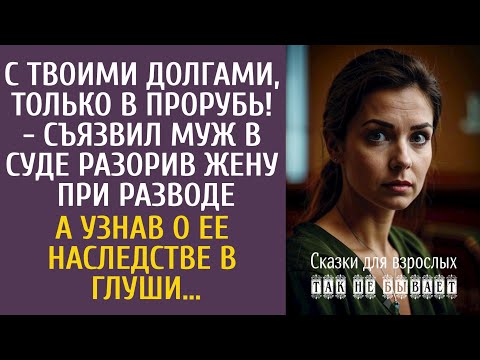 Видео: С твоими долгами только в прорубь! - съязвил муж в суде разорив жену на разводе… А узнав о завещании