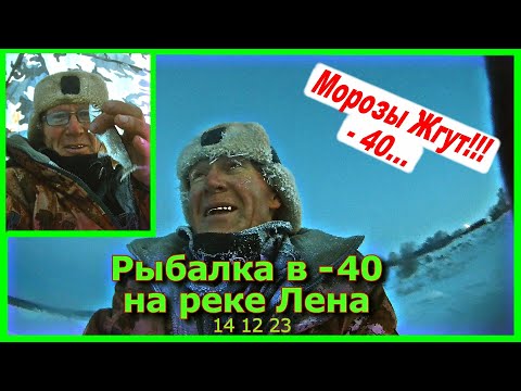 Видео: Рыбалка в  40 на реке Лена 14 12 23