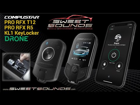 Видео: Compustar Pro RFX T13 & Pro RFX R5 & KL1 Keylocker с дистанционным запуском автомобиля и функцией...