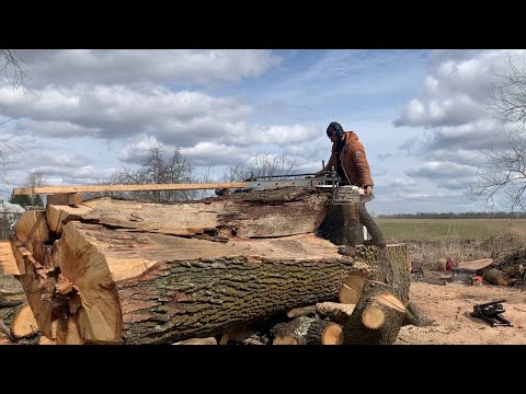 Видео: Шесть кубов дуба на слэбы за один день. Часть 2