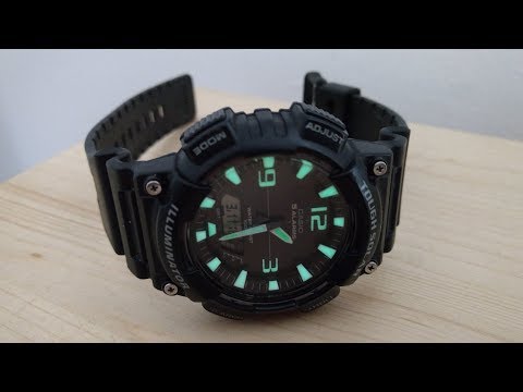 Видео: Обзор часов Casio AQ-S810W с механизмом 5208 на ремне.