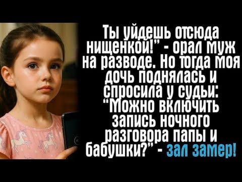 Видео: «Ты уйдешь отсюда бедной!” — орал муж на разводе. Но тогда моя дочь поднялась и спросила у судьи...»