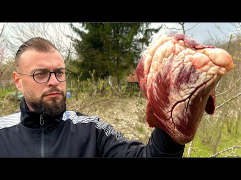 Видео: Гуляш из коровьего сердца. Вы должны попробовать это лакомство.
