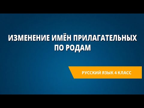 Видео: Изменение имён прилагательных по родам