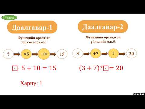 Видео: хичээл функц 6 р анги