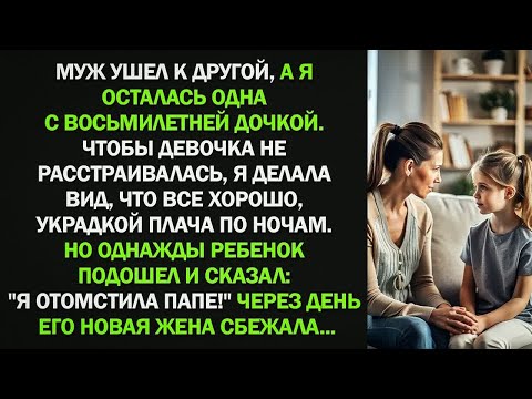 Видео: Однажды ребенок подошел и сказал： ＂Я отомстила папе!＂ Через день его новая жена сбежала