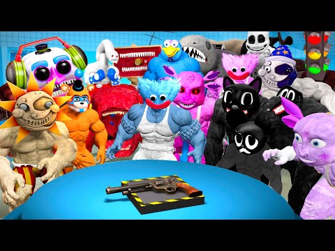 Видео: РУССКАЯ РУЛЕТКА С КАЧКАМИ МОНСТРАМИ СЦП и ФНАФ 9 АНИМАТРОНИКАМИ В ГАРРИС МОД! (Garry`s Mod)