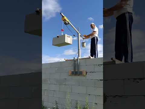 Видео: Самодельный кран для стройки.