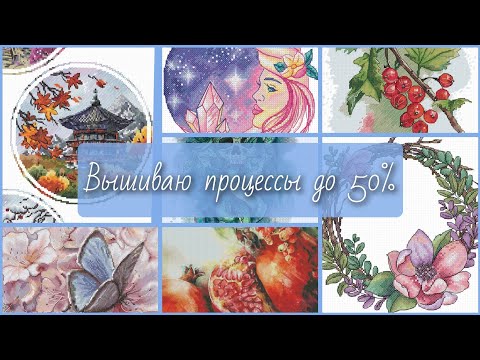 Видео: Вышиваю процессы до 50%/Вышивка крестом/Авторские схемы