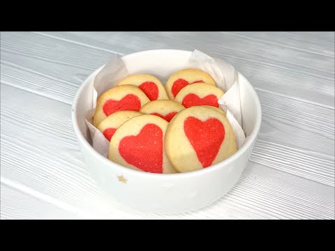 Видео: ПЕЧЕНЬЕ на 14 февраля РЕЦЕПТЫ С СЕРДЦЕМ ВНУТРИ | Песочное печенье | #песочноепеченье #14февраля