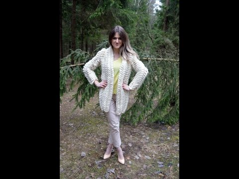 Видео: Как связать кардиган. Кардиган шиншилла (азиатский колосок) Мастер - класс (практика)