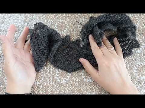 Видео: Пуховая шаль.  Вяжем середку и коймы.  Часть 1.