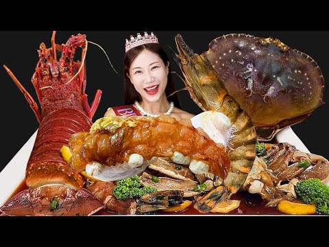 Видео: Соевые соусы Маринованные Крабов Дунженесс 🦀 Крайфиш 🦐 KingBlackTiger Shrimp Mukbang