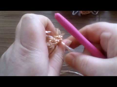 Видео: Игрушка-мочалка "Бычок" 4 часть.