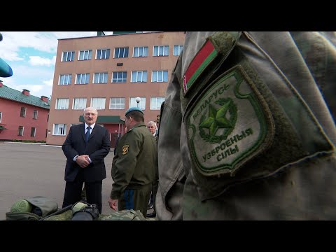 Видео: Лукашенко посетил 103-ю Витебскую воздушно-десантную бригаду