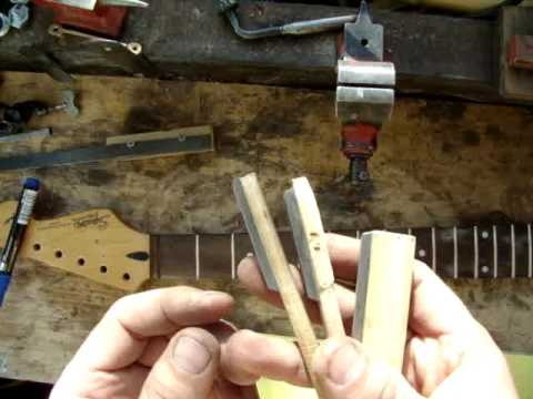 Видео: замена ладов на грифе часть 2