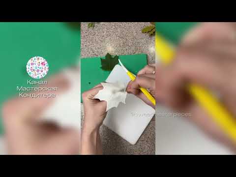 Видео: МК 🍁🍁КЛЕНОВЫЕ ЛИСТЬЯ из сахарной цветочной мастики От Елены Сапожниковой
