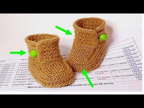 Видео: 68 Пинетки спицами Василиса