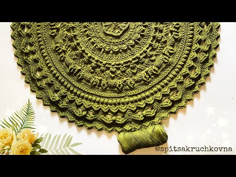Видео: Рельефный ковёр/салфетка крючком 59-62 ряд