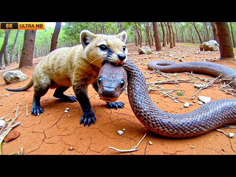 Видео: Мангуст против королевской кобры — Рефлексы против королевского яда! #ЗмеяПротивМангуста #БойДико...