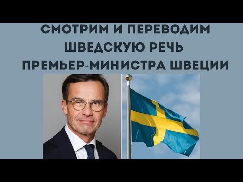 Видео: Смотрим и переводим шведскую речь премьер - министра Швеции