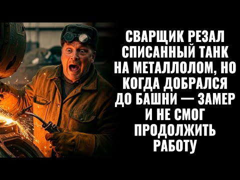 Видео: Сварщик резал списанный танк на металл, f когда добрался до башни —замер и не смог продолжать работу