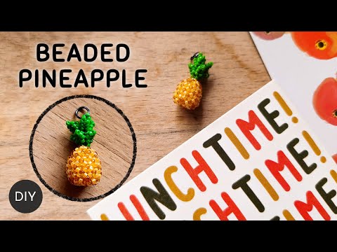 Видео: Beaded pineapple DIY 🍍 Ананас из бисера видео-туториал