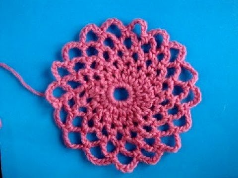 Видео: Вязание крючком Урок 241 Ажурный круглый мотив Crochet circle