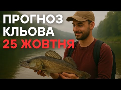 Видео: Прогноз кльова на 25 жовтня 2025 | Календар рибалки