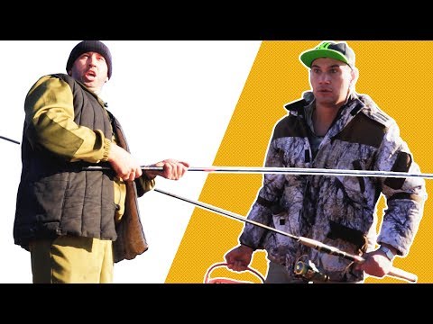 Видео: Батя с сыном на рыбалке