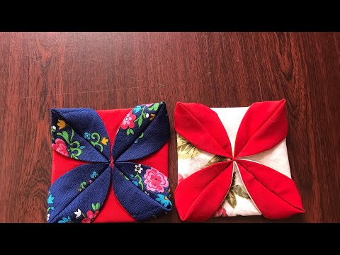 Видео: Як просто і швидко пошить підставку під чашку - квітковий блок з тканини