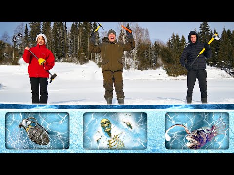 Видео: Кто найдет больше опасных и жутких находок подо льдом получит 1000$