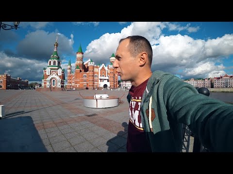 Видео: Йошкар-Ола,   прогулка, Кремль, Парк, Бары, Темные улицы, Ритуальные услуги