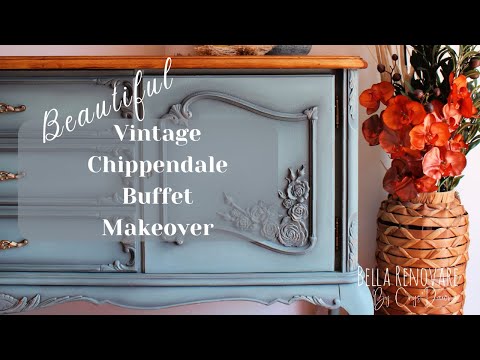 Видео: Преображение буфета в стиле «чиппендейл» | Мои самые глубокие преображения мебели в 2021 году