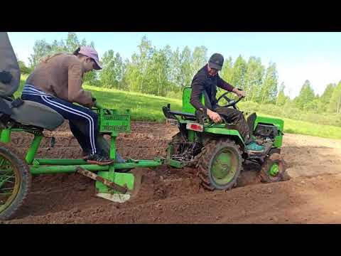 Видео: Кмз и Самодельная сажалка - Посадка картошки - Луче как руками огород 10 соток