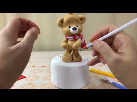 Видео: Новогодний мишка с тортиком_New Year's Bear with Cake_Urso de Ano Novo com bolo
