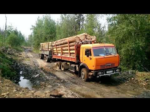 Видео: Камаз 53228 лесовоз