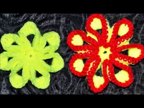 Видео: Яркий объемный цветок крючком. Мастер класс