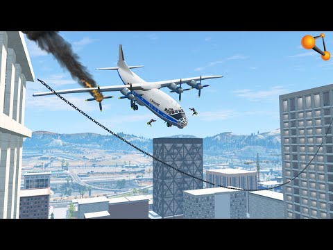 Видео: ПИЛОТ ЗАЦЕПИЛ ПРОВОДА МЕЖДУ ДОМАМИ! ВЫЖИВШИХ НЕ НАШЛИ | BeamNG.drive