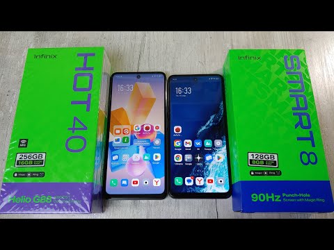 Видео: Infinix HOT 40 vs Infinix SMART 8 Живое Сравнение