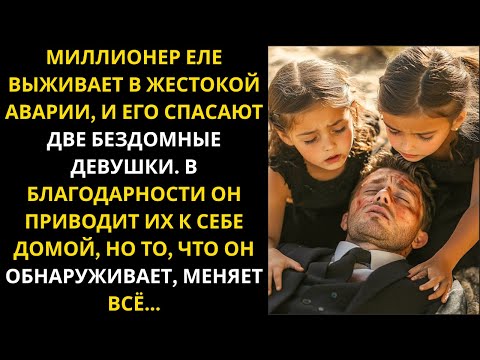 Видео: Миллионера спасли от аварии две бездомные девочки, но дома его ждал неожиданный поворот событий