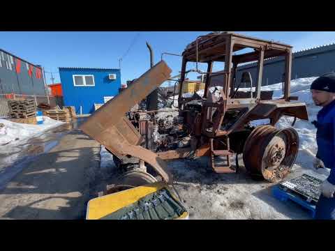 Видео: Разбираем сгоревший трактор Беларус 82.1 с балочным мостом , такого никто не ожидал!