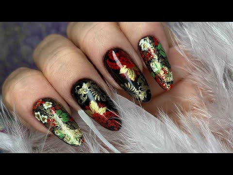 Видео: Хохлома на ногтях🌼 Коррекция на верхних формах